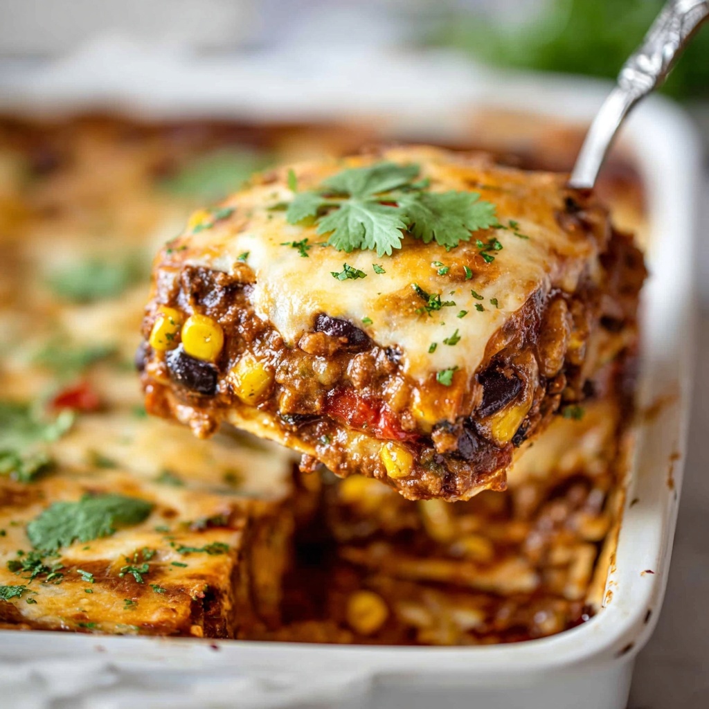 Vegetarian Mexican Lasagna Recipe - Recipe Image