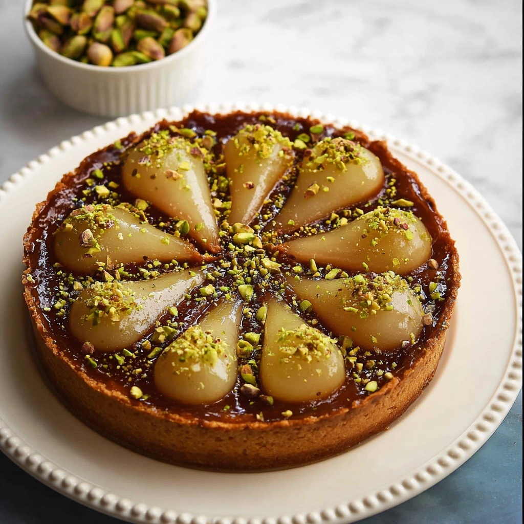 Pistachio Pear Tart Recipe - Recipe Image