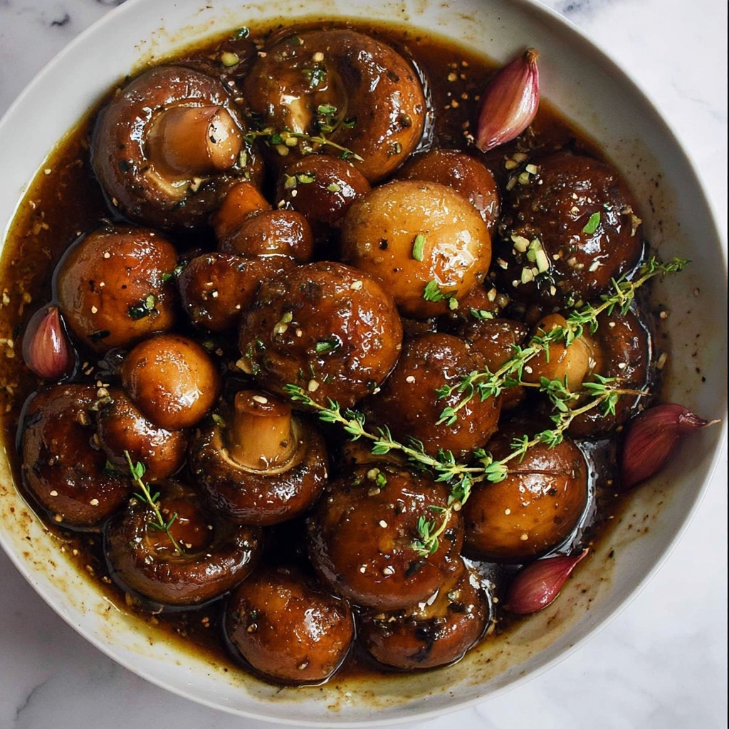 Balsamic Marinated Mushrooms Recipe - Recipe Image