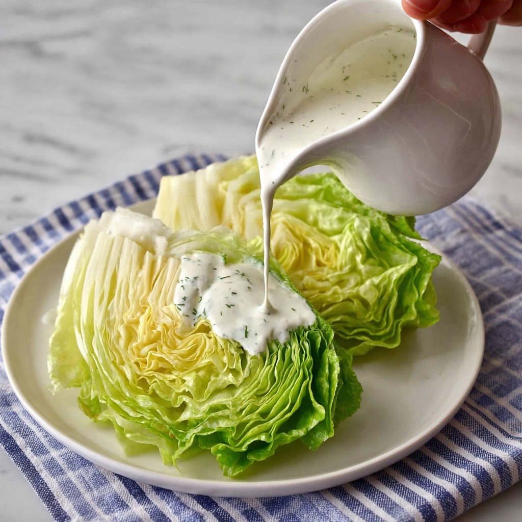 Creamy Feta Dressing with Iceberg Wedges Recipe - Recipe Image