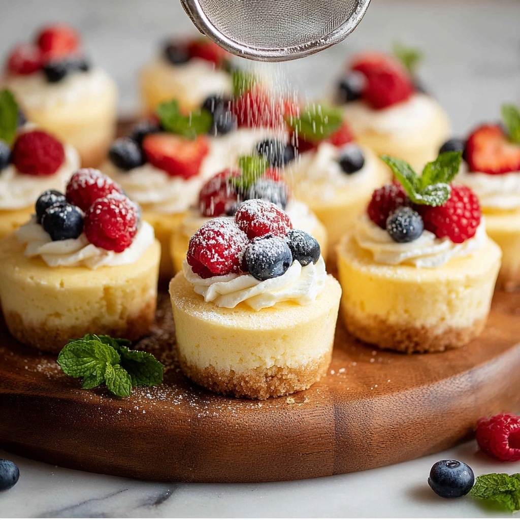 Mini Cheesecake Bites with Fresh Berries Recipe - Recipe Image