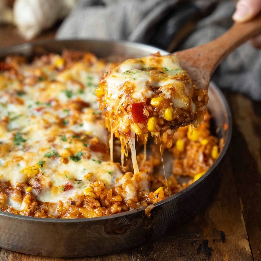 One Pot Chicken Enchilada Rice Casserole Recipe - Recipe Image