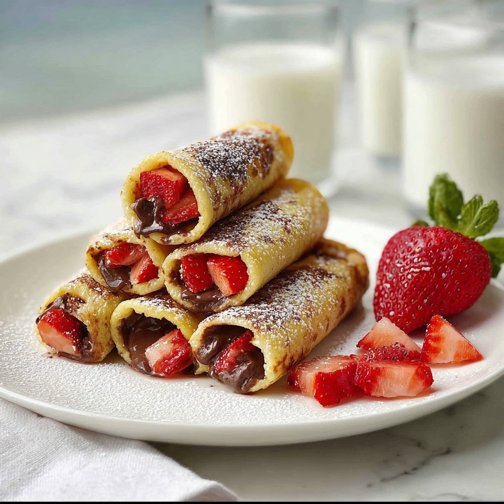 Strawberry Nutella French Toast Roll Ups Recipe - Recipe Image