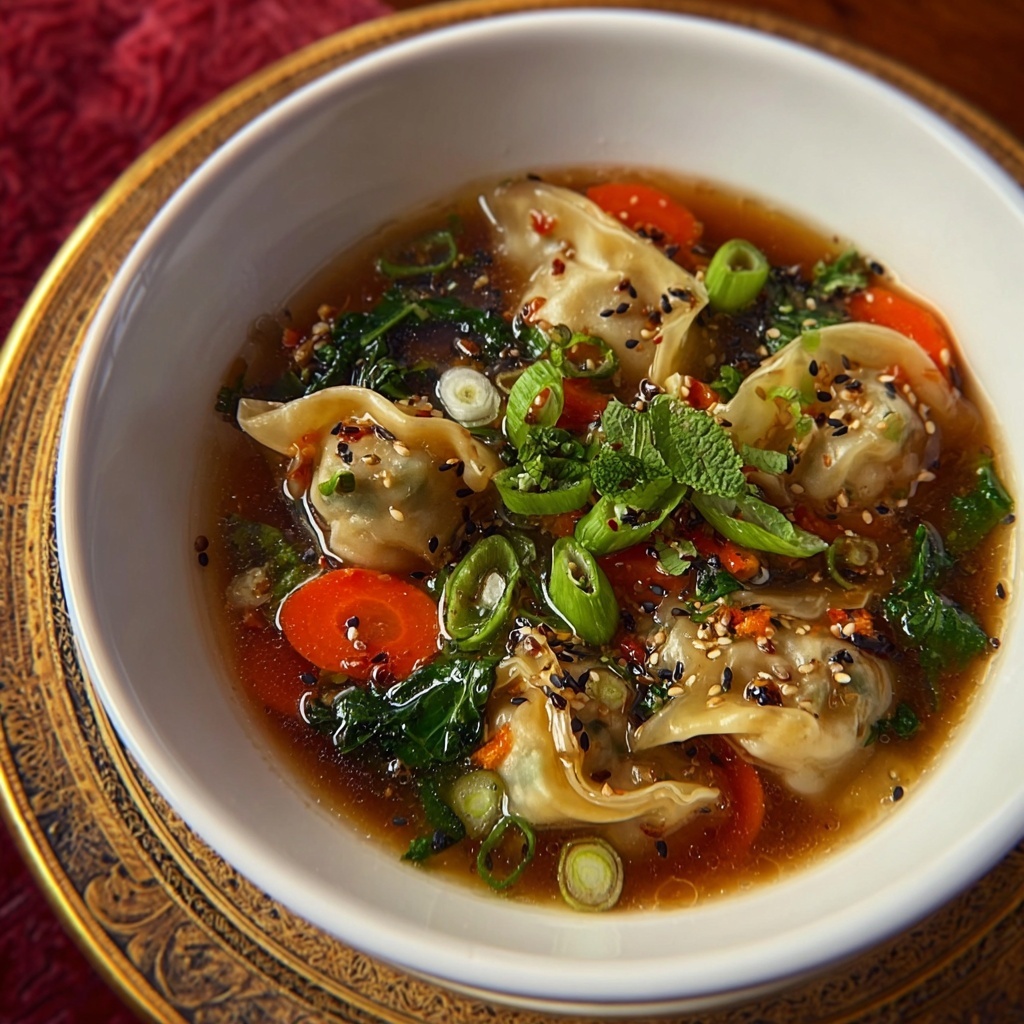 Potsticker Soup with Veggies Recipe - Recipe Image