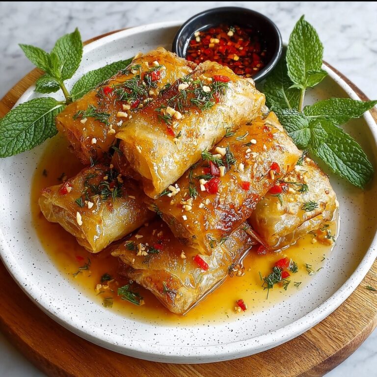 Oven Fried Feta Rolls with Chili Honey Recipe