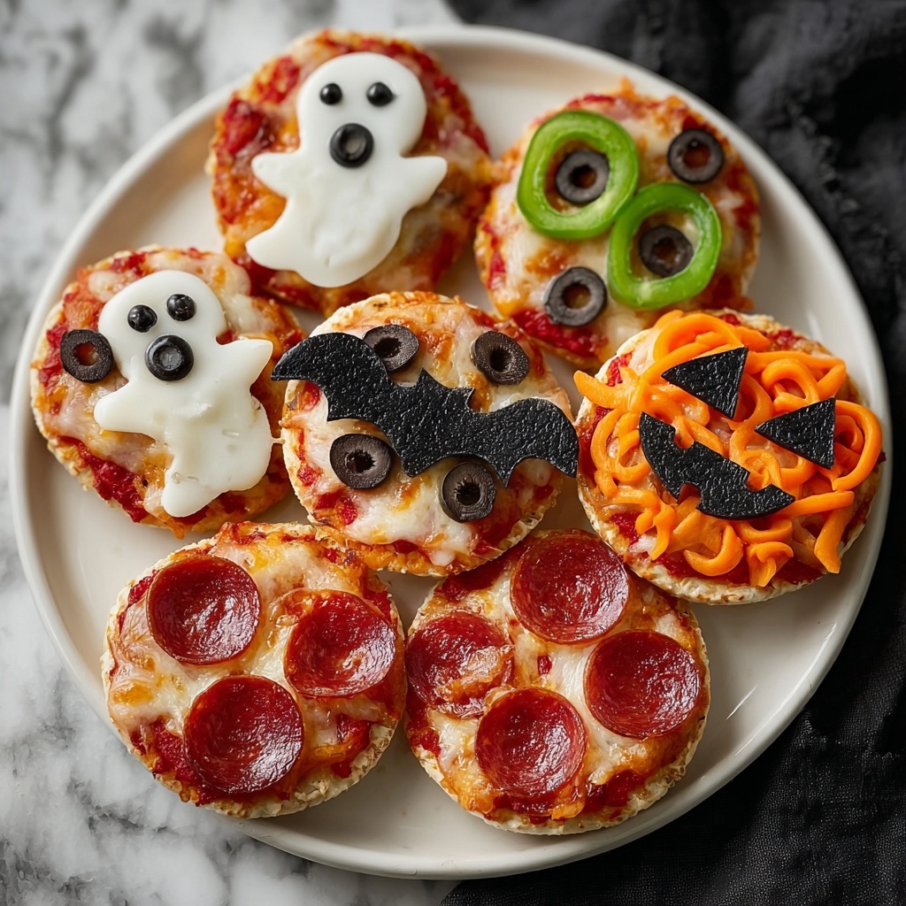 Halloween Mini Pizzas Recipe - Recipe Image