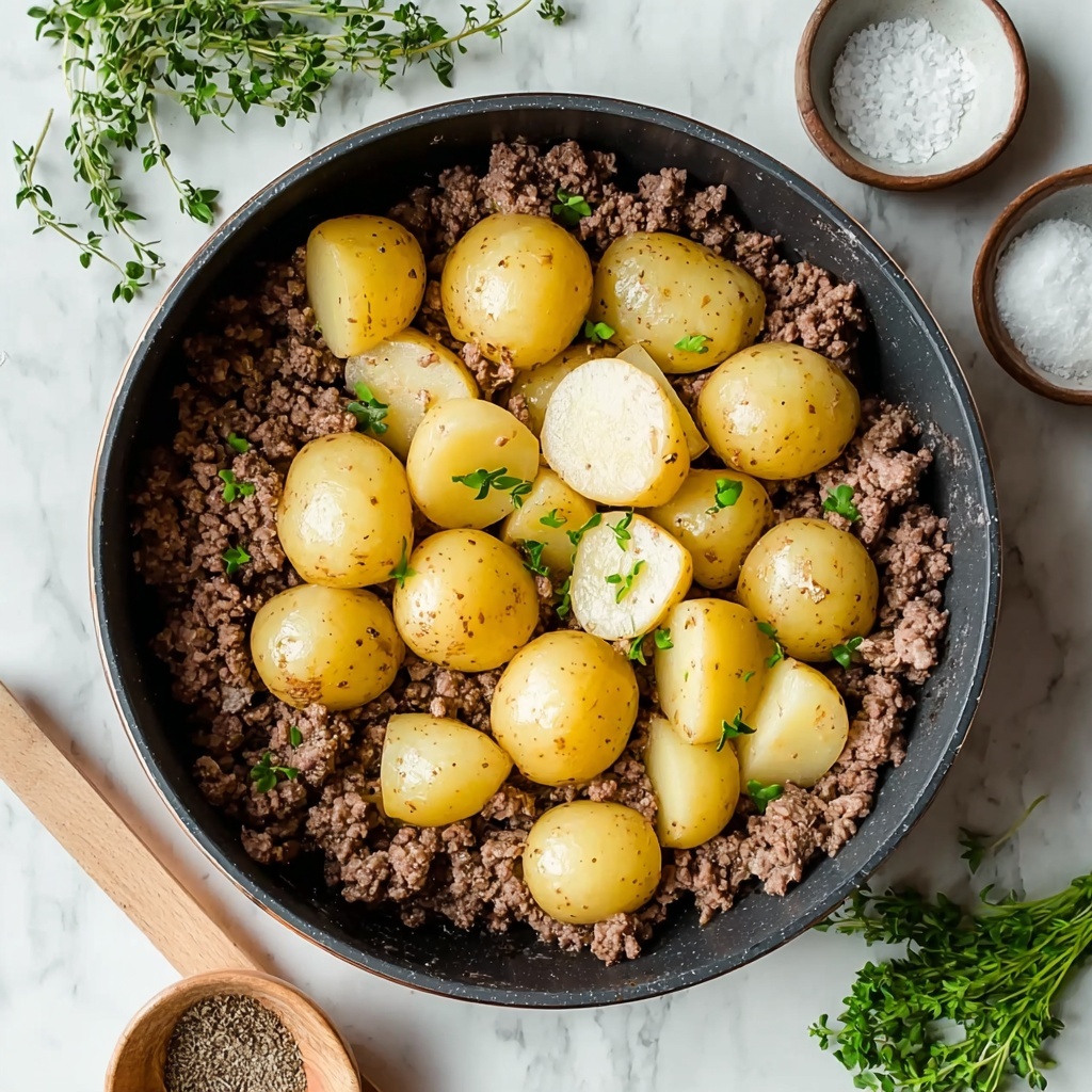 Hearty Ground Beef and Potatoes Skillet Recipe - Recipe Image