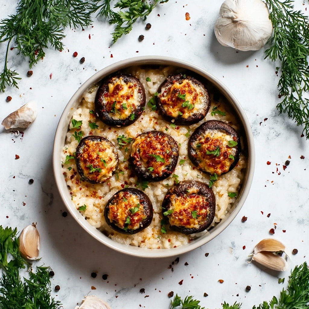 Christmas Stuffed Mushrooms Recipe - Recipe Image