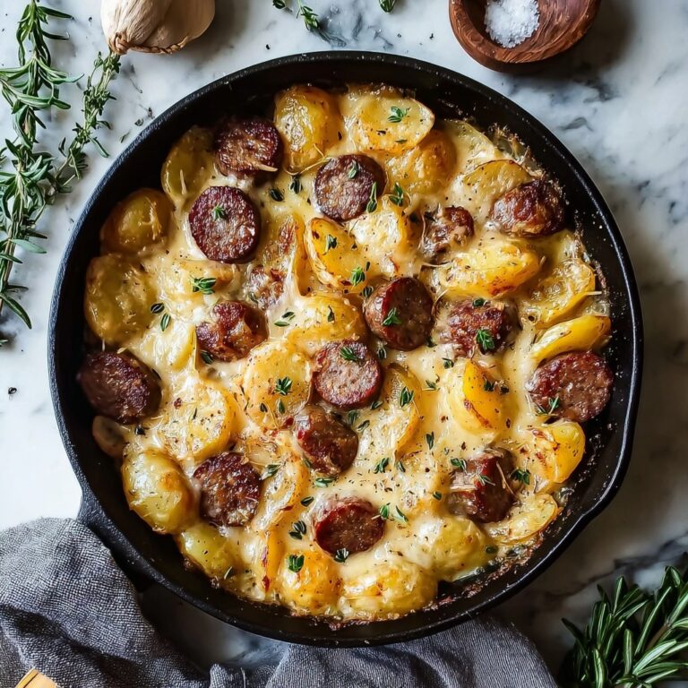 Cheesy Ranch Potatoes with Smoked Sausage Recipe