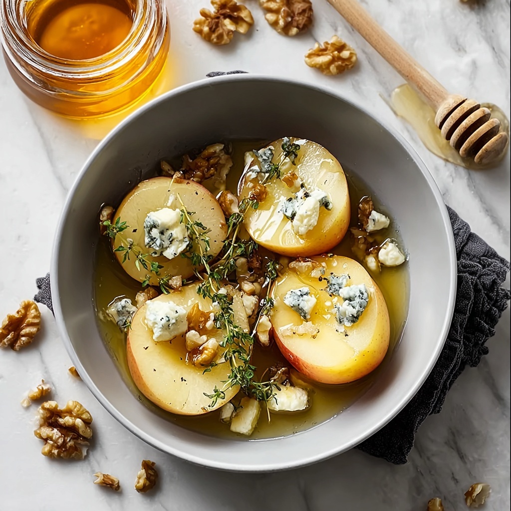 Roasted Pears with Blue Cheese, Walnuts, and Honey Recipe - Recipe Image