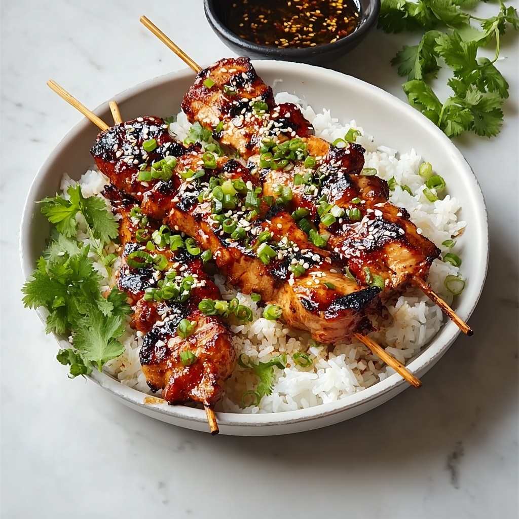Sticky Korean Chicken Skewers Recipe - Recipe Image