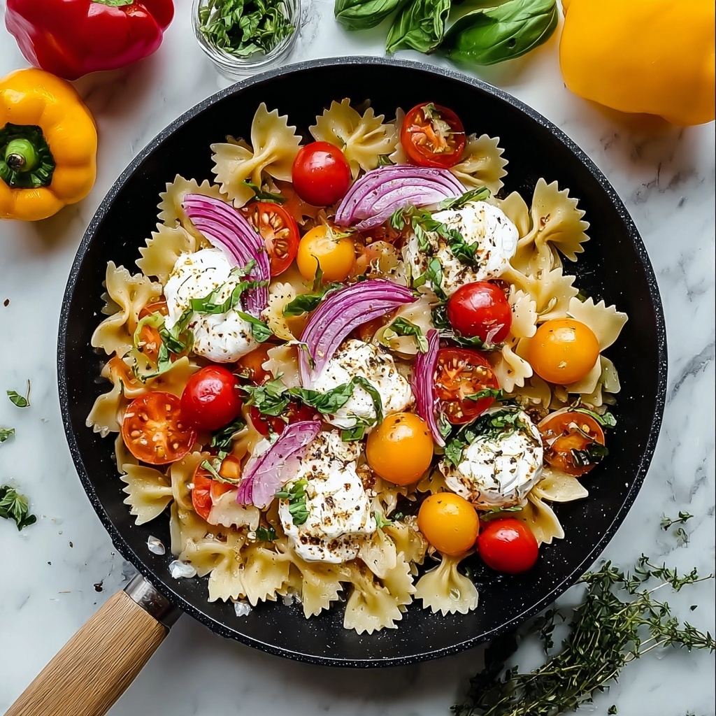 Bow Tie Pasta Salad with Cherry Tomatoes, Cucumber, and Feta Recipe - Recipe Image