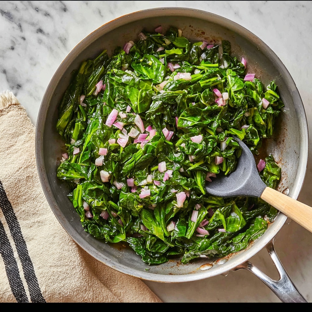 Sautéed Kohlrabi Greens with Lemon and Garlic Recipe - Recipe Image