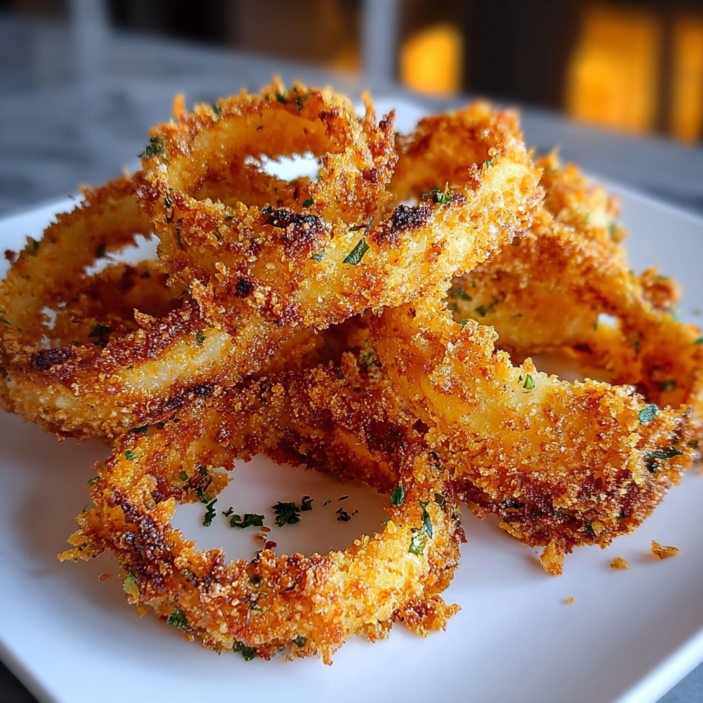 Crispy Parmesan Onion Ring Chips Recipe - Recipe Image