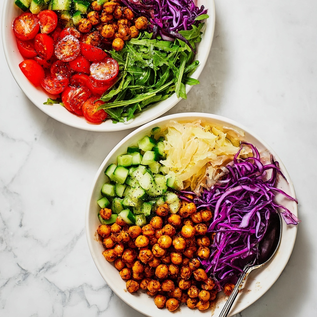 Chickpea Power Bowl with Crispy Spiced Chickpeas and Fresh Vegetables Recipe - Recipe Image
