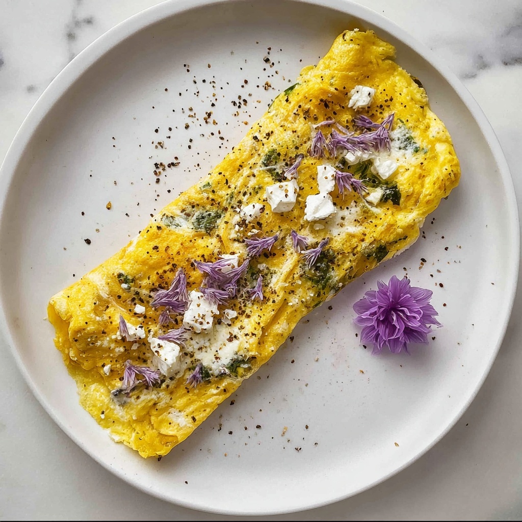 Spring Asparagus and Chive Omelet with Goat Cheese Recipe - Recipe Image