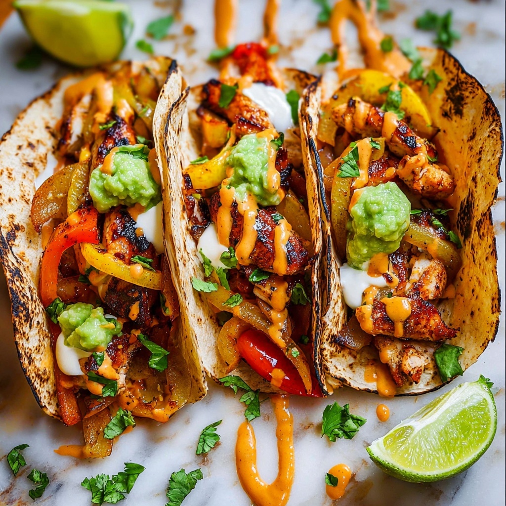 Flavorful Chicken Fajitas Recipe with Colorful Peppers and Spicy Marinade Recipe - Recipe Image