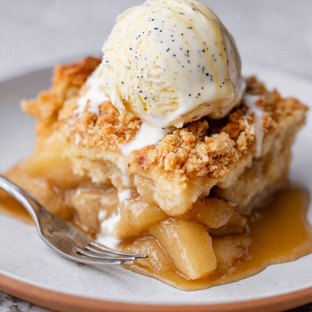 Easy Apple Cobbler with Crispy Top and Vanilla Ice Cream Recipe - Recipe Image
