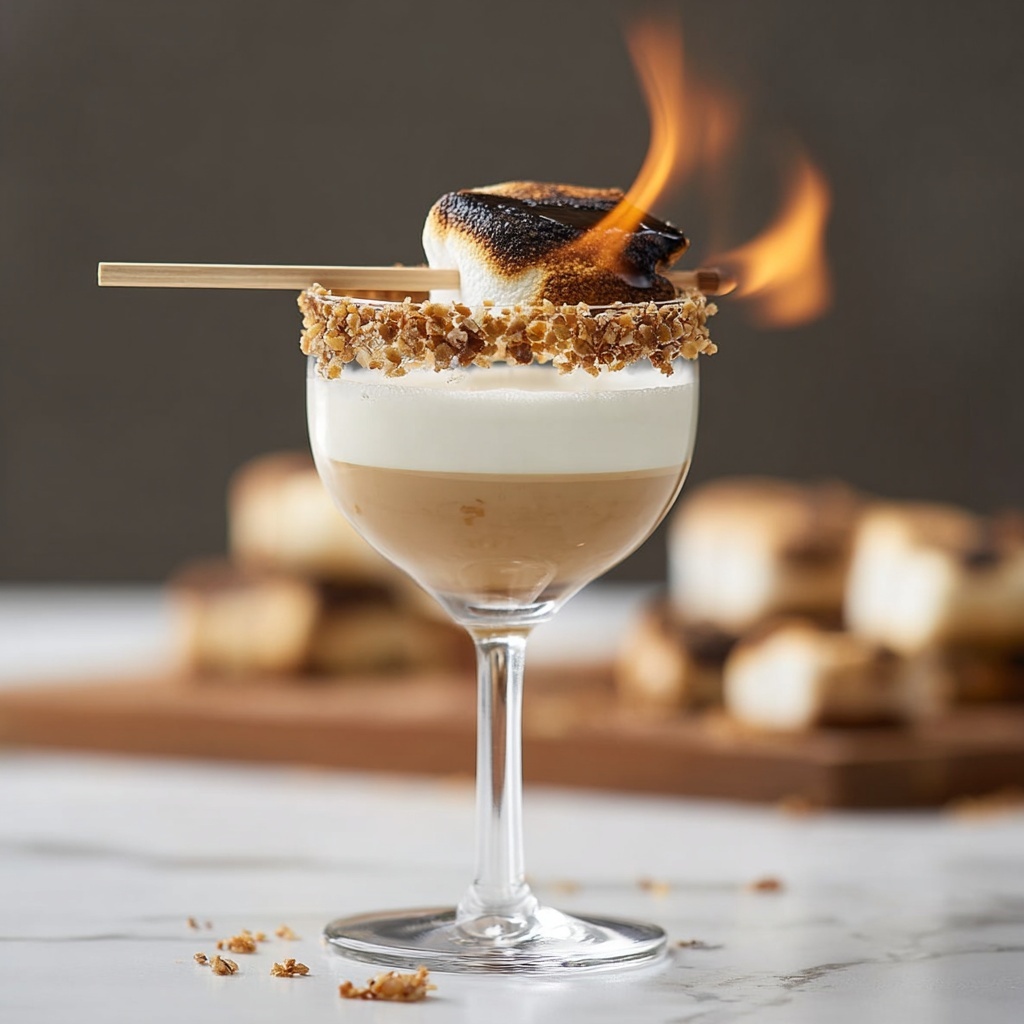 Toasted S'more Martini Recipe - Recipe Image