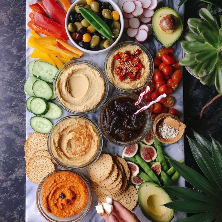 Hummus and Vegetable Board Recipe