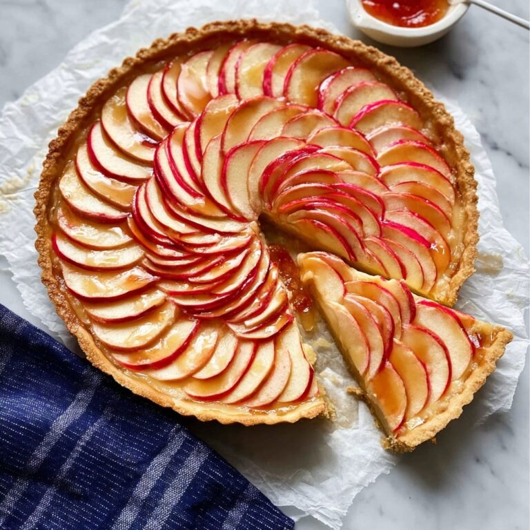Apple Tart with a Cinnamon-Spiced Apple Rose Design Recipe