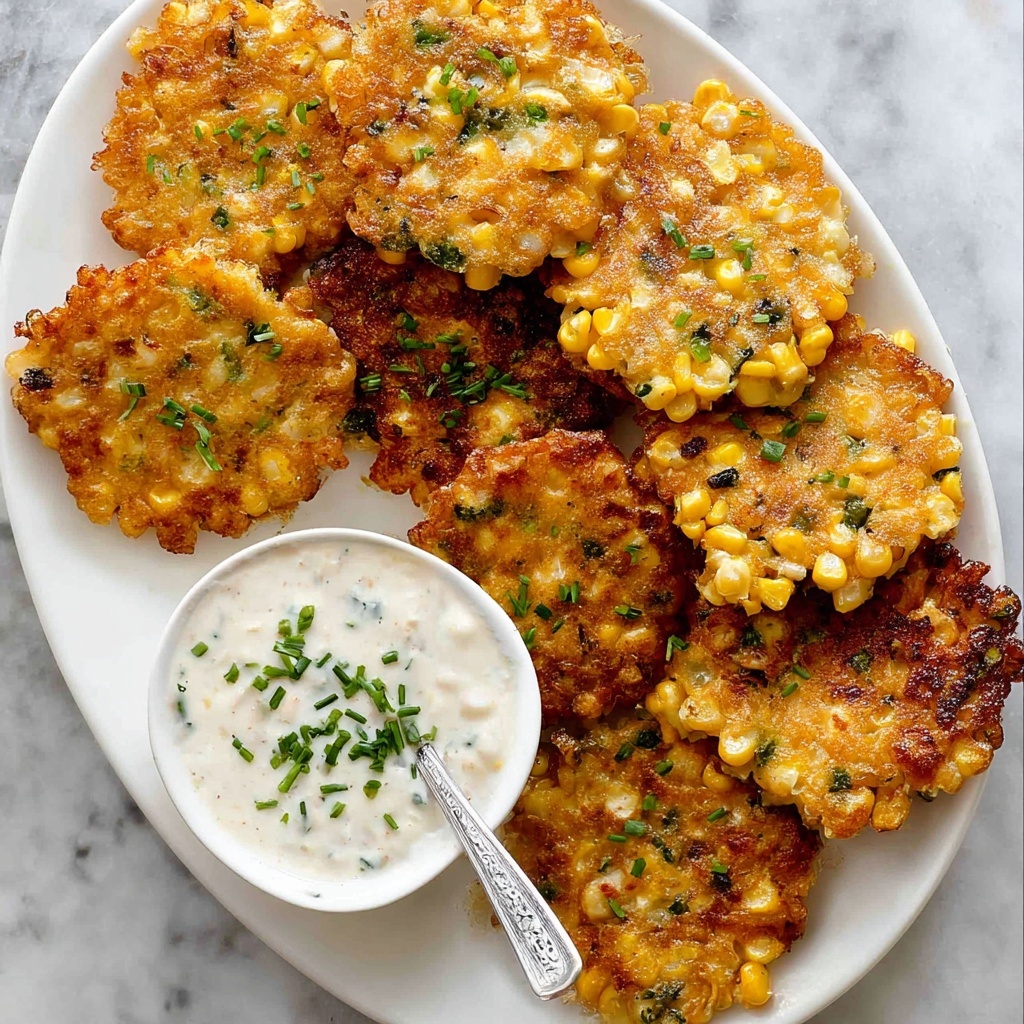 Crispy Corn Fritters with Creamy Dip Recipe - Recipe Image