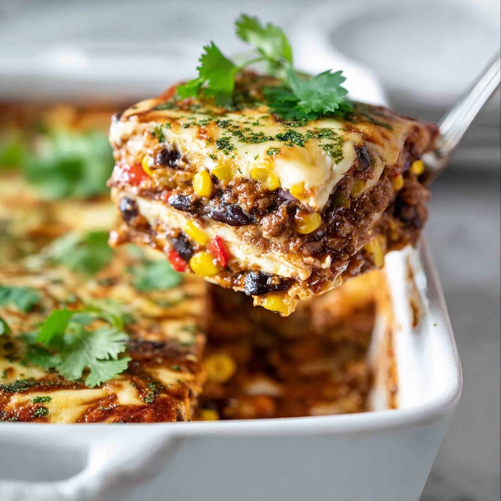 Vegetarian Mexican Lasagna Recipe - Recipe Image