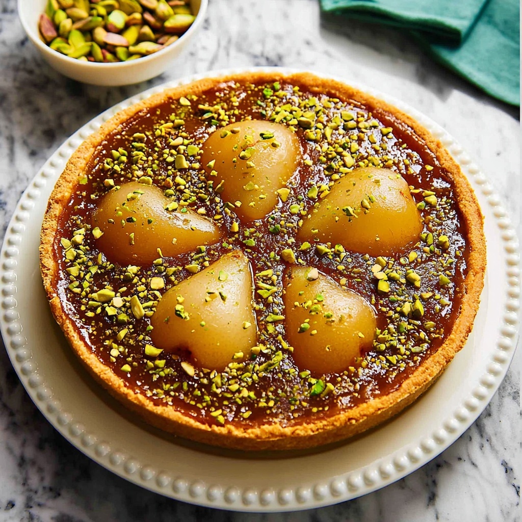 Pistachio Pear Tart Recipe - Recipe Image