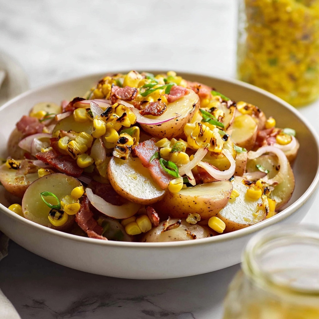 Red Potato Salad with Bacon and Corn (No Mayonnaise!) Recipe - Recipe Image
