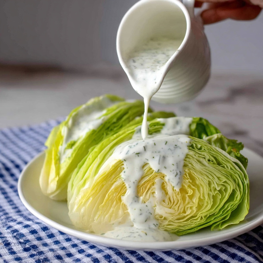 Creamy Feta Dressing with Iceberg Wedges Recipe - Recipe Image