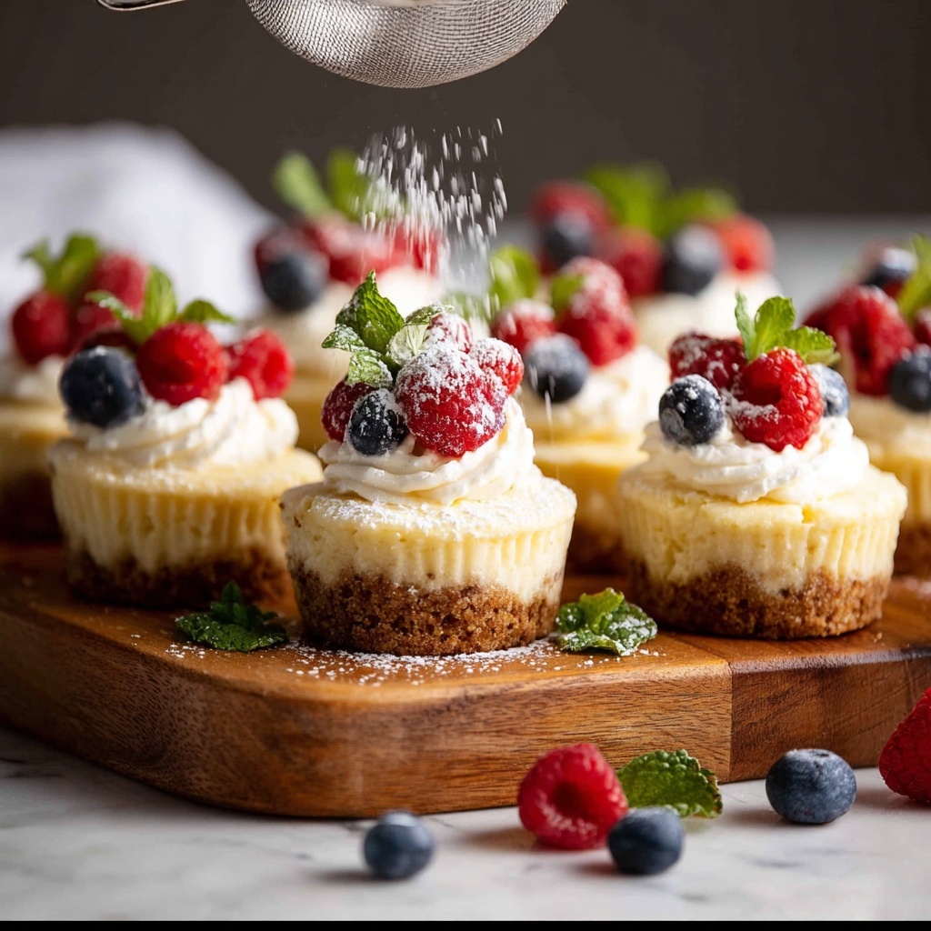 Mini Cheesecake Bites with Fresh Berries Recipe - Recipe Image