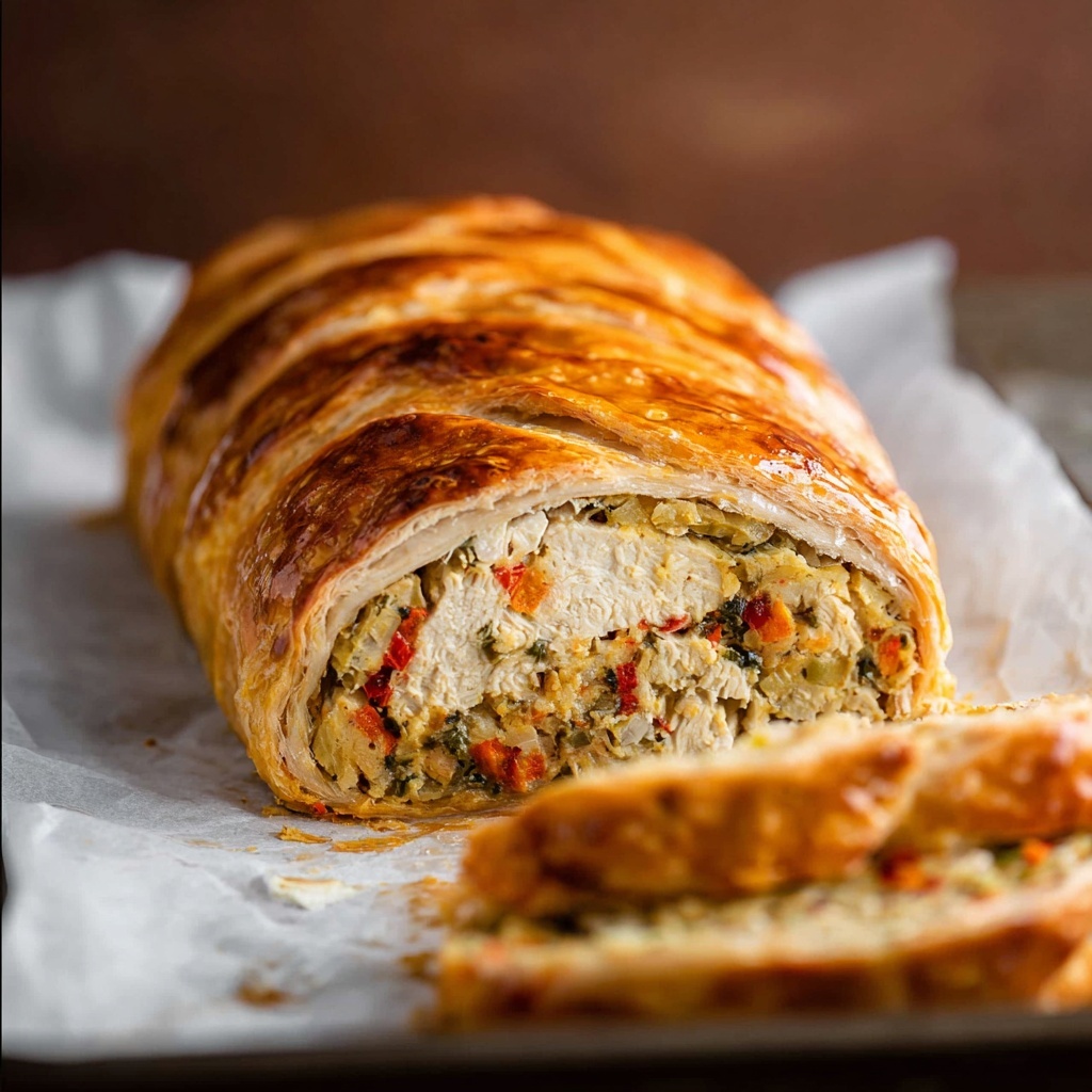 Chicken Meatloaf Wellington with Sun-Dried Tomatoes Recipe - Recipe Image