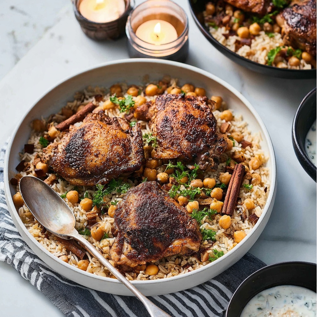 One Skillet Oven Baked Chicken Shawarma and Rice Pilaf Recipe - Recipe Image
