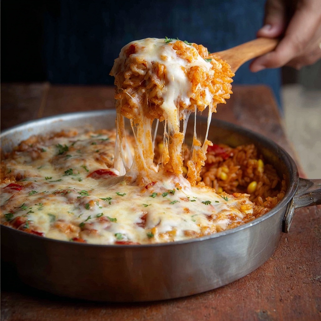 One Pot Chicken Enchilada Rice Casserole Recipe - Recipe Image