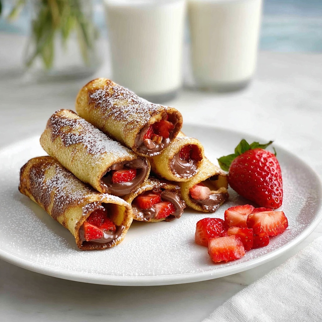 Strawberry Nutella French Toast Roll Ups Recipe - Recipe Image