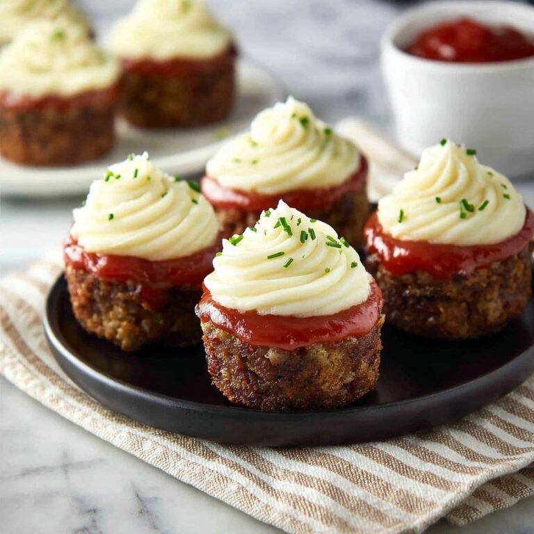 Meatloaf Cupcakes with Mashed Potatoes Recipe