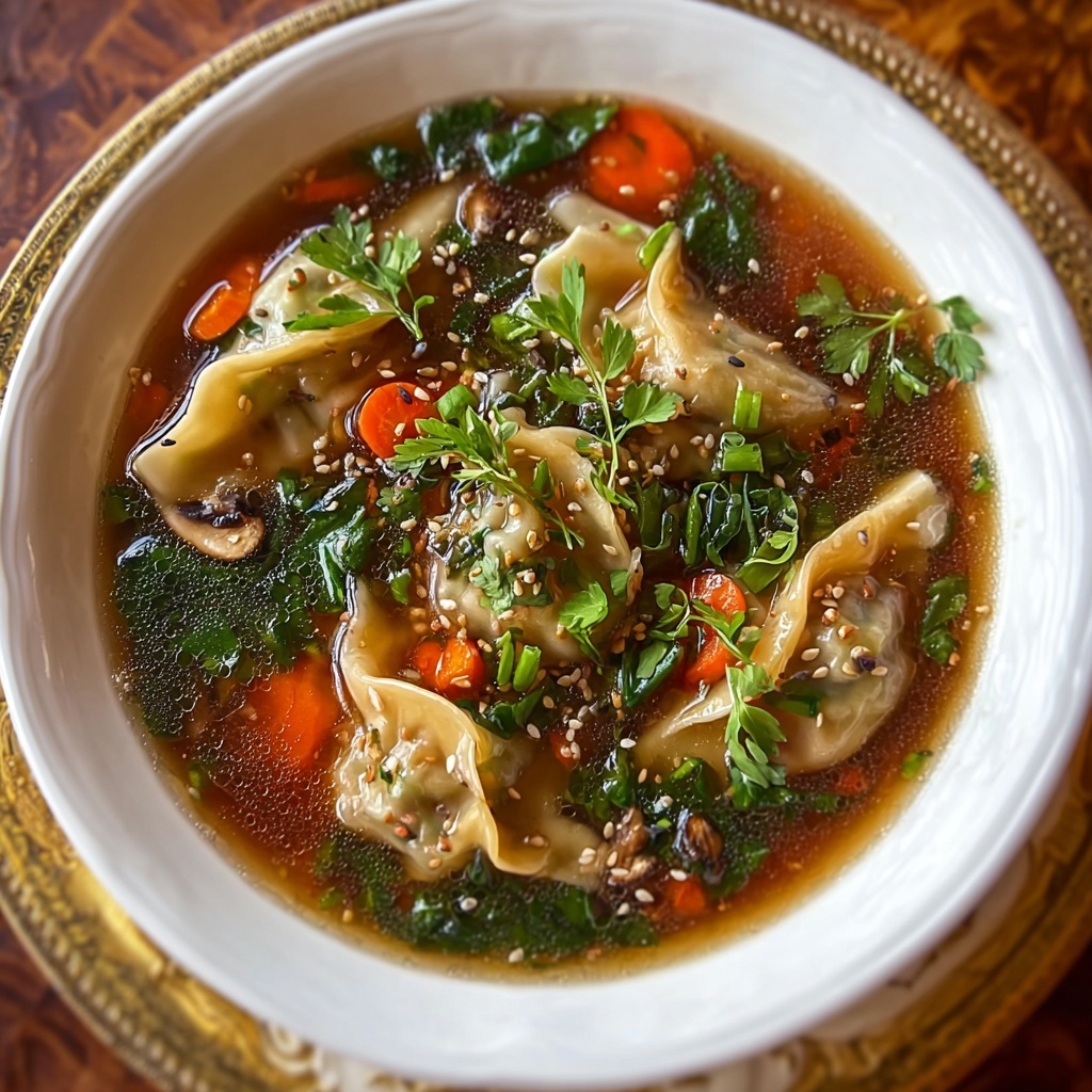 Potsticker Soup with Veggies Recipe - Recipe Image