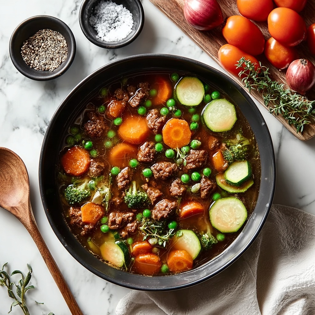 Ground Beef Vegetable Soup Recipe - Recipe Image