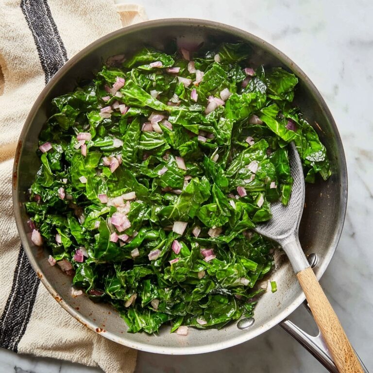 Sautéed Kohlrabi Greens with Lemon and Garlic Recipe