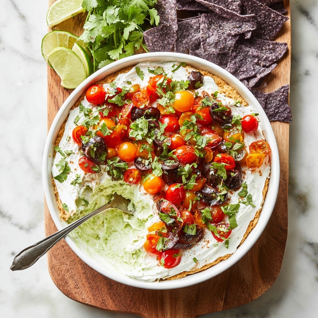 Healthy Layered Refried Bean and Avocado Dip Recipe - Recipe Image