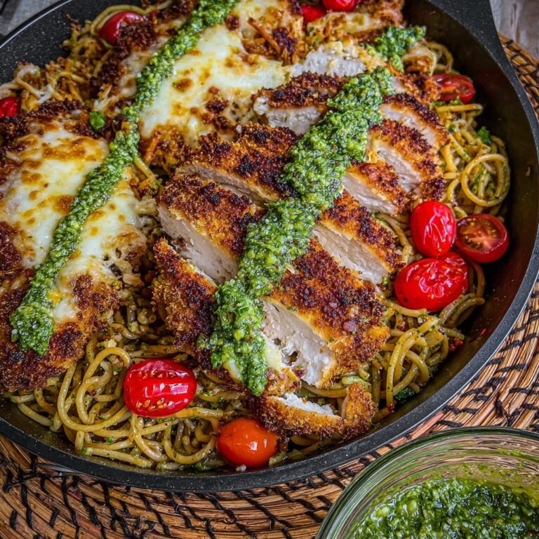 Almond-Crusted Chicken with Homemade Pesto Pasta Recipe