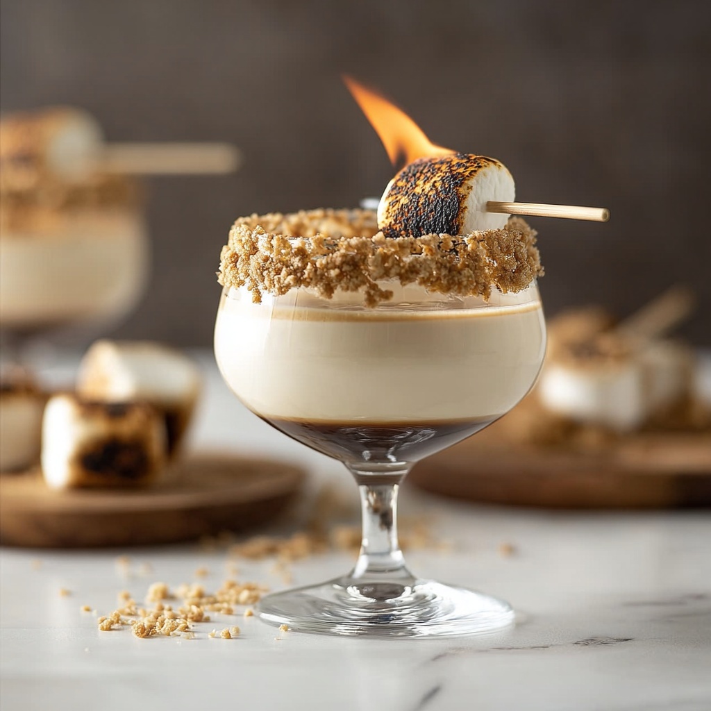 Toasted S'more Martini Recipe - Recipe Image