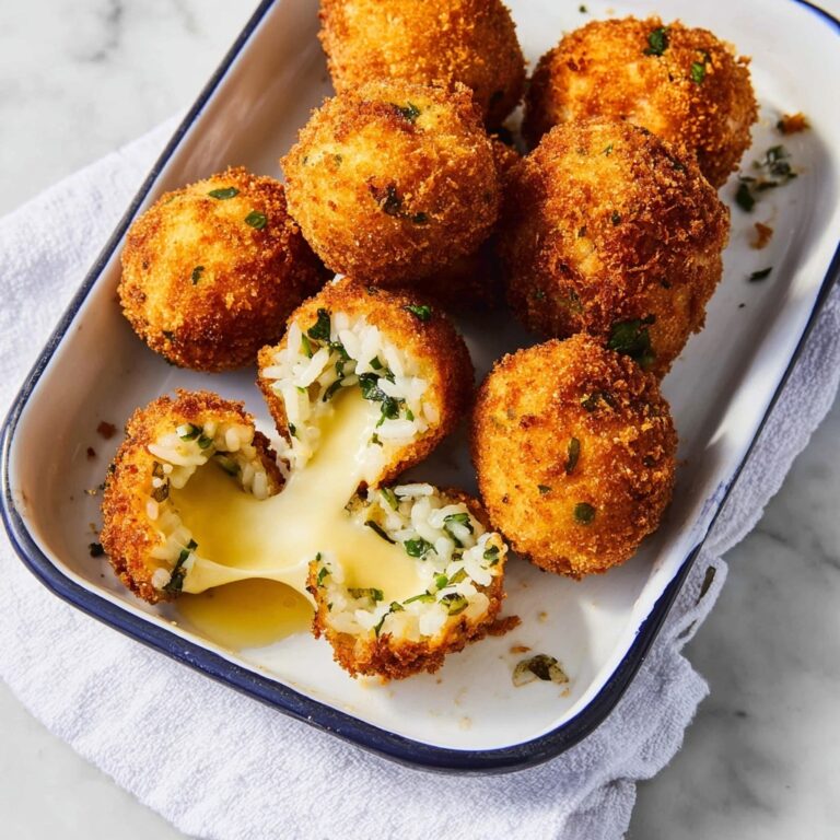 Cheesy Mozzarella and Parmesan Arancini with Marinara Dipping Sauce Recipe
