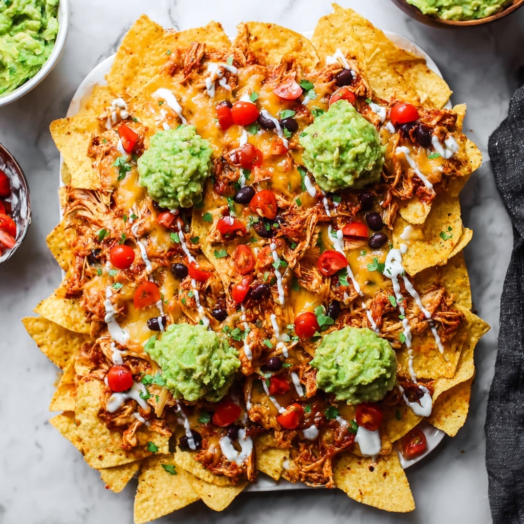 Grilled Chicken Nachos with BBQ and Mexican Flavors Recipe - Recipe Image