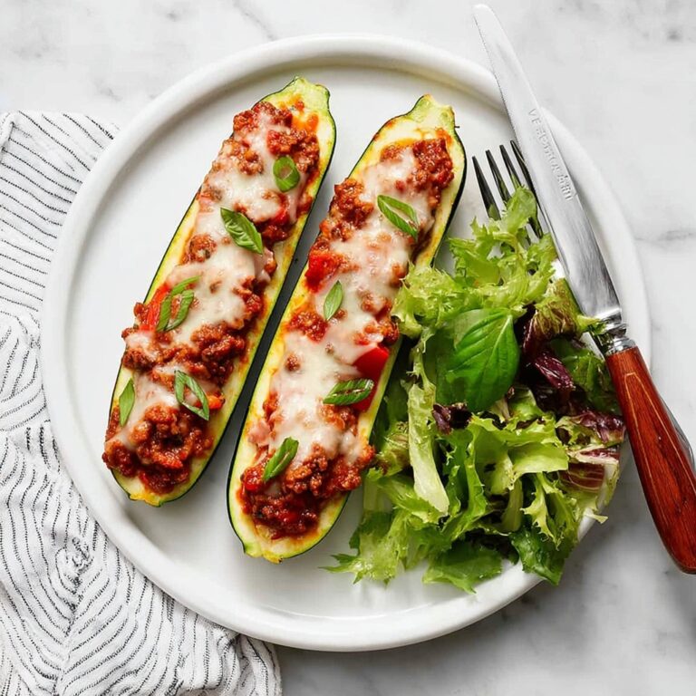 Stuffed Zucchini Boats with Italian Sausage, Basil, and Cheese Recipe