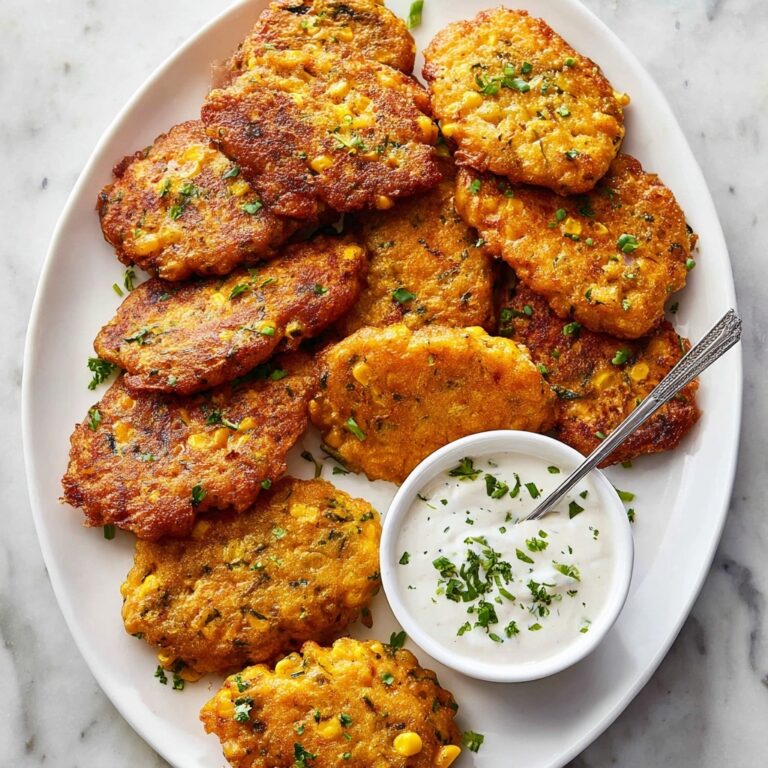 Crispy Corn Fritters with Creamy Dip Recipe