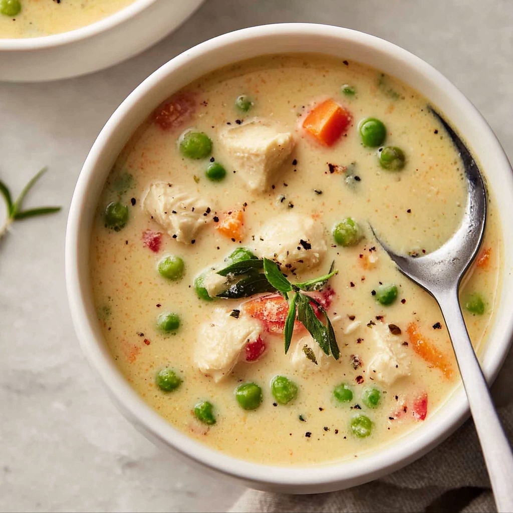 Creamy Healthy Zucchini and Chicken Soup Recipe - Recipe Image