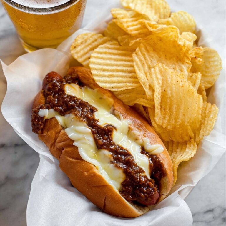 Spicy Chili Dogs with Ground Beef and Melted Cheese Recipe