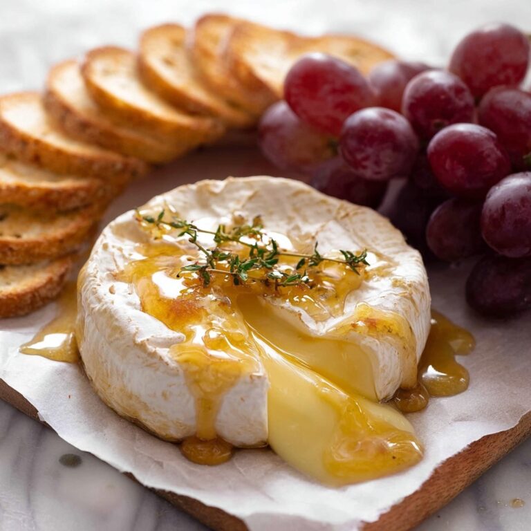 Baked Brie with Honey, Thyme, and Crostini Recipe
