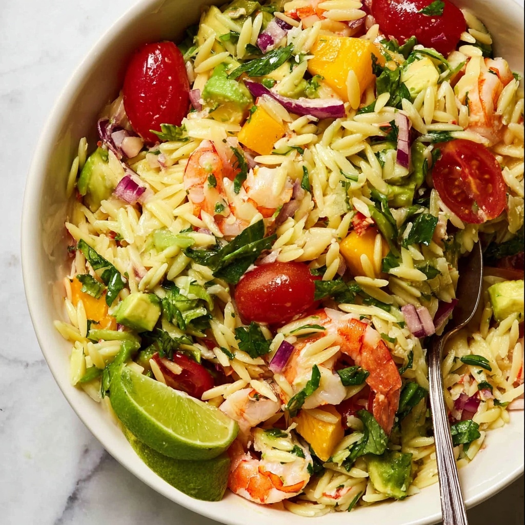 Prawn Mango Avocado Summer Salad with Lime Dressing Recipe - Recipe Image